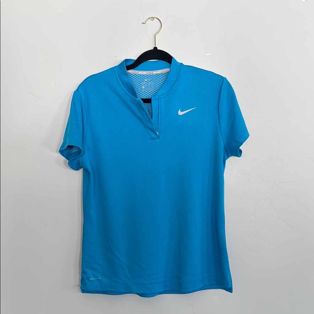 Nike Golf Womens Blue Short Sleeve Top